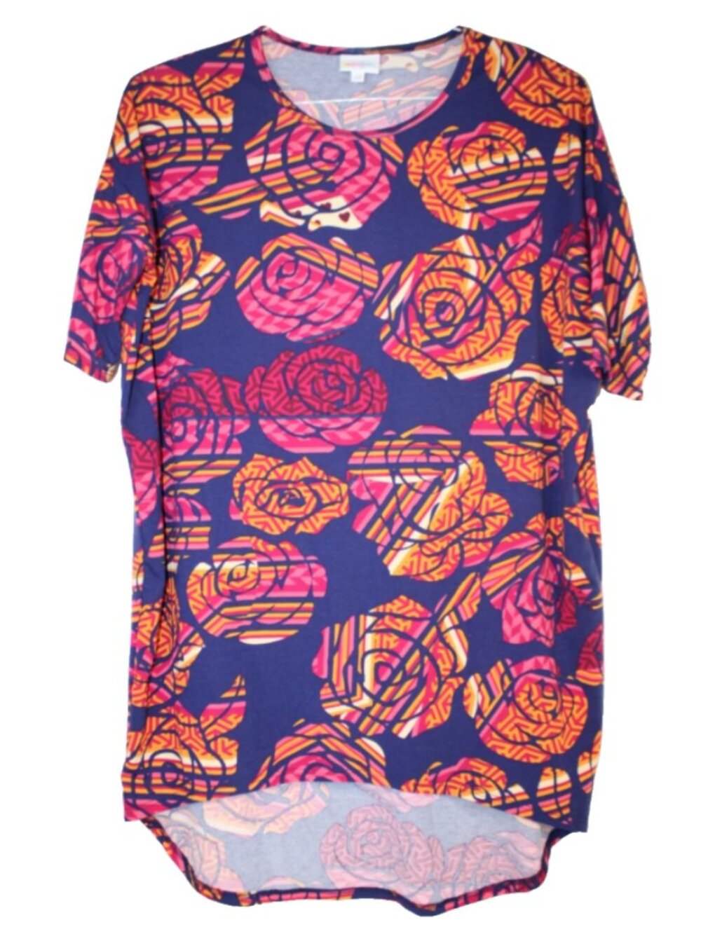 LuLaRoe IRMA T Shirt Women's Top Short Sleeves NWT Size XS XSmall Roses Flowers